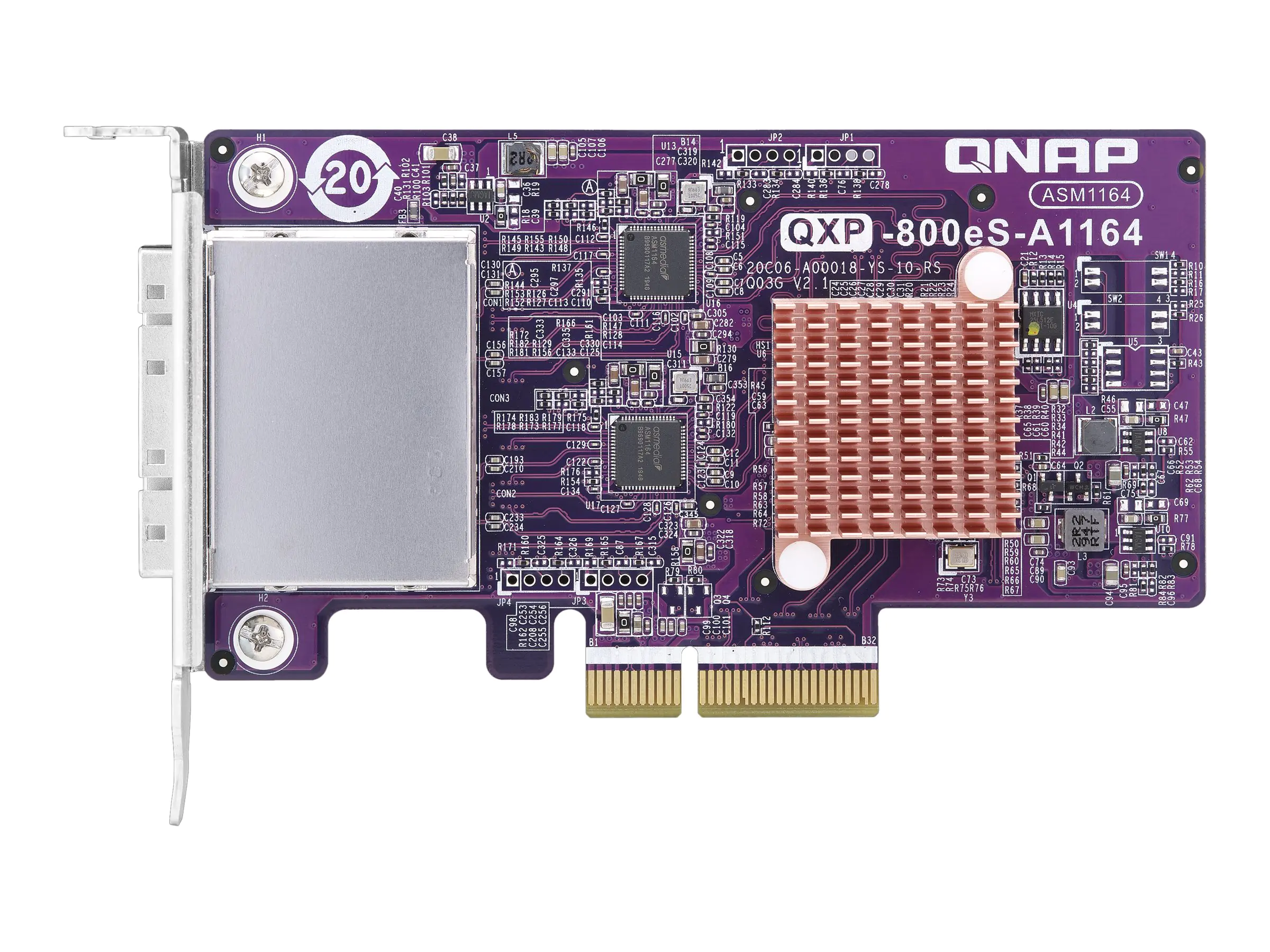 QNAP QXP SATA Expansion Card - Speicher-Controller - SATA 6Gb/s / SAS 6Gb/s - Low-Profile - RAID JBOD - PCIe 3.0 x4