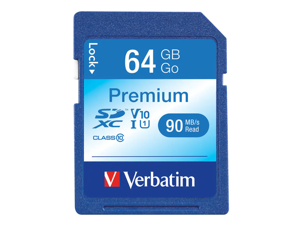 Verbatim Premium - Flash-Speicherkarte - 64 GB - Class 10 - SDXC