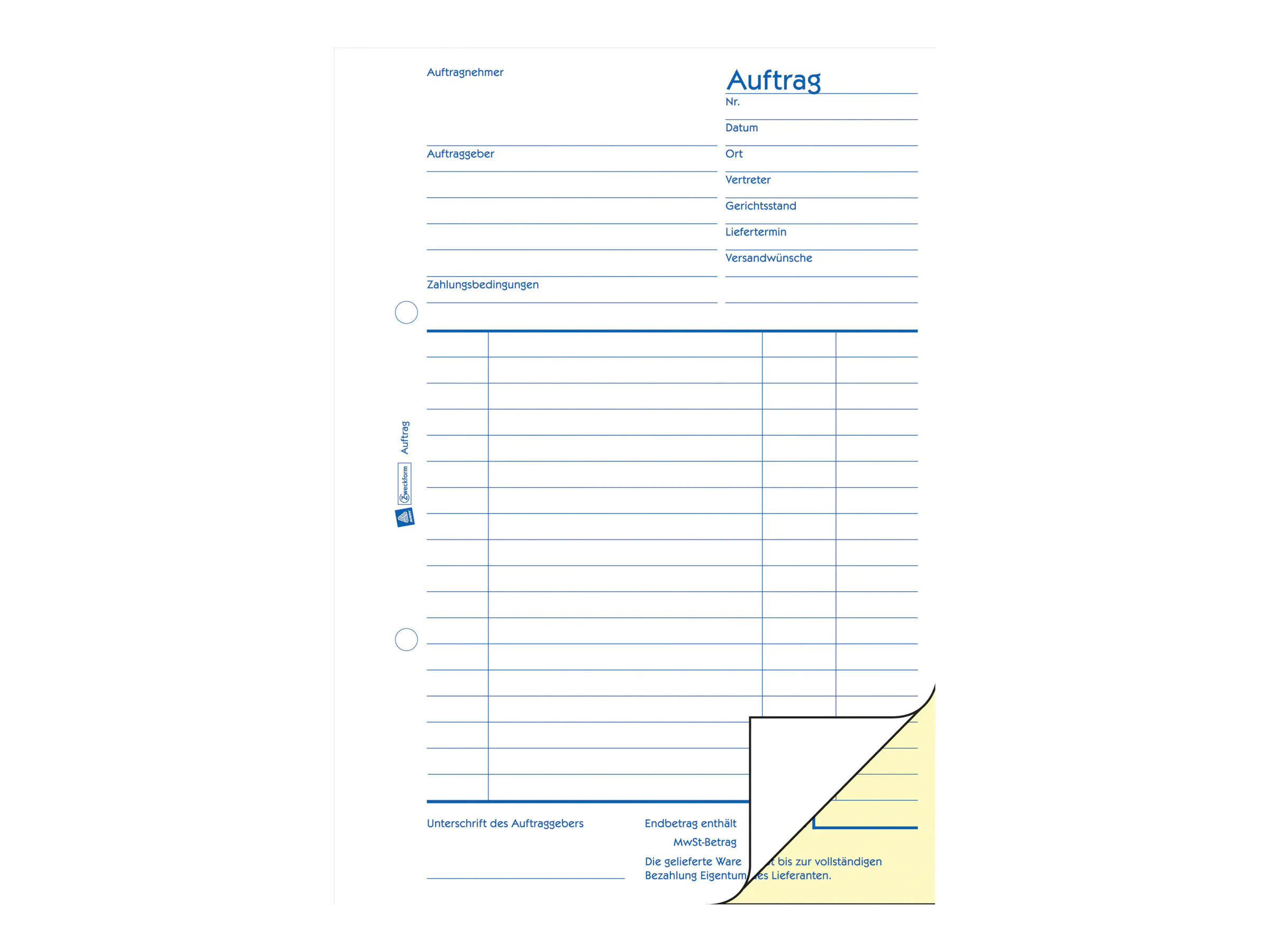 Avery Zweckform Bestellformular - 40 Blatt - A5 (148 x 210 mm) 1725