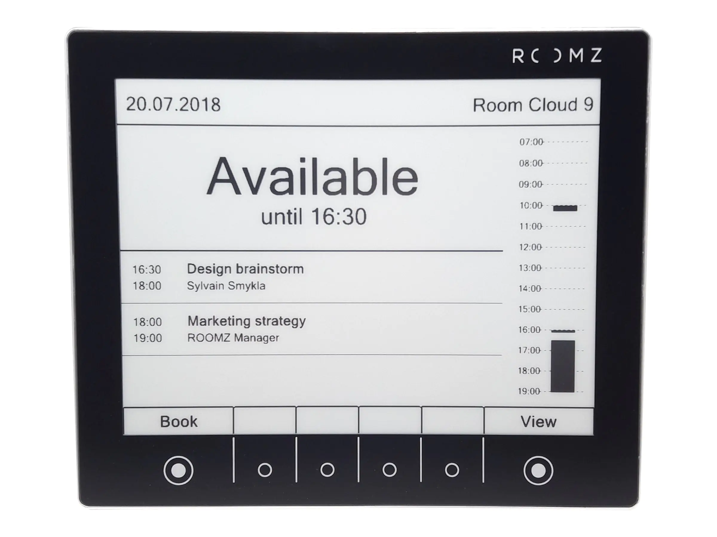 ROOMZ Display - Raummanager - kabellos - Wi-Fi, NFC - 2.4 Ghz - Silber ROOMZ Display - Raummanager - kabellos - Wi-Fi, NFC - 2.4 Ghz - Silber