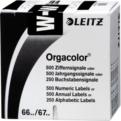 Leitz Buchstabensignal Orgacolor 66321000 W schwarz 250 St,/Pack. Leitz Buchstabensignal Orgacolor 66321000 W schwarz 250 St,/Pack.