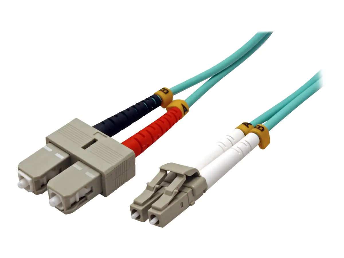 VALUE - Patch-Kabel - LC Multi-Mode (M) zu SC multi-mode (M) - 5 m - Glasfaser - Duplex - 50/125 Mikrometer - OM3 - Türkis