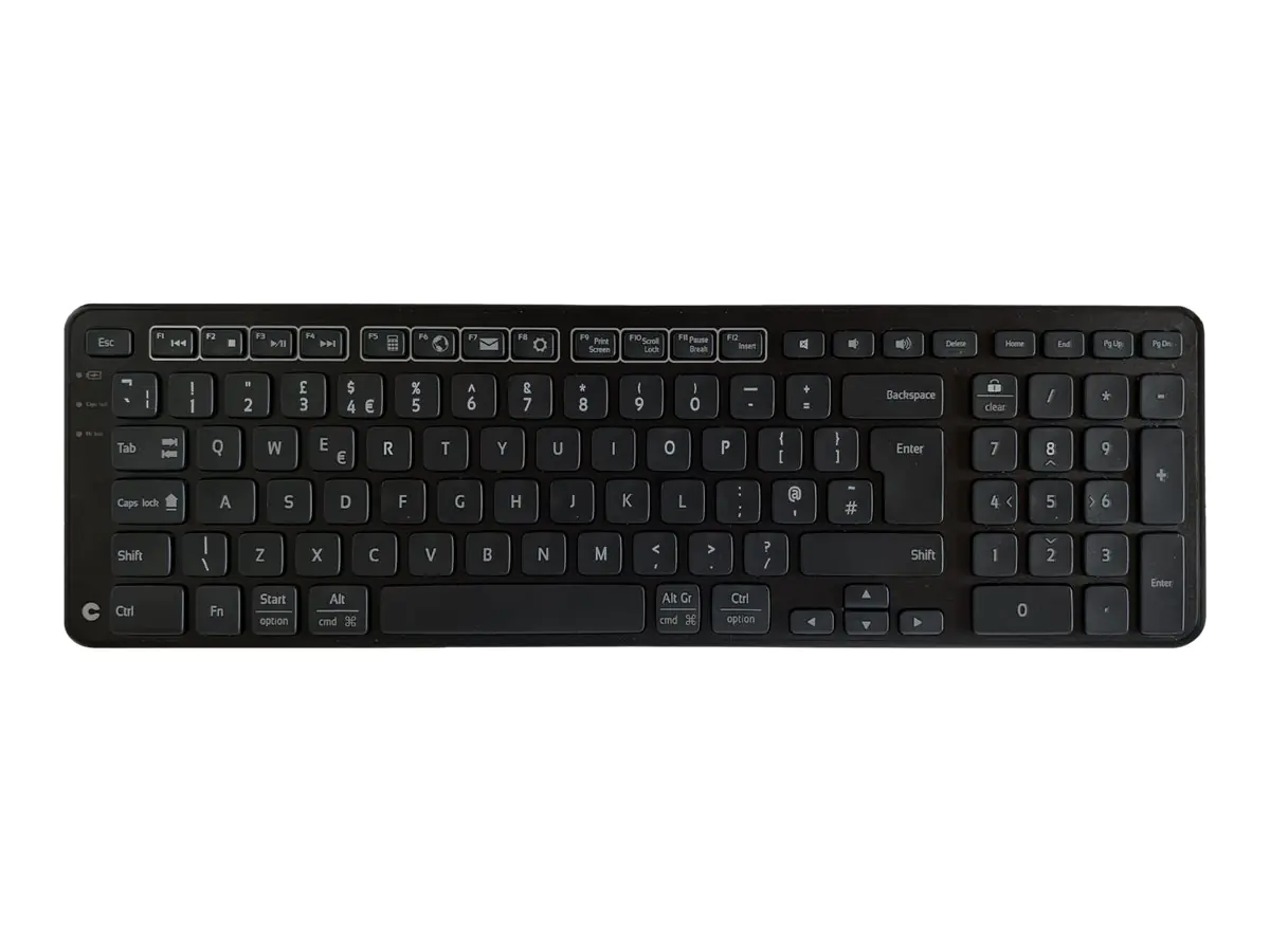 Contour Balance - Tastatur - kabellos - USB, 2.4 GHz - GB - Schwarz