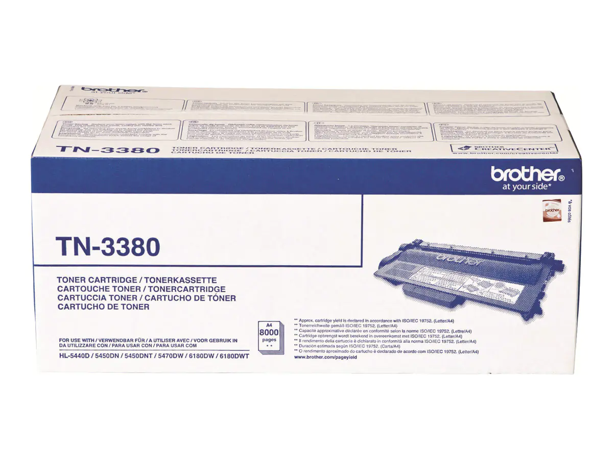 Brother TN3380 - Schwarz - Original - Tonerpatrone - für Brother DCP-8110, 8150, 8155, 8250, HL-5440, 5450, 5470, 6180, MFC-8510, 8520, 8710, 8950 Brother TN3380 - Schwarz - Original - Tonerpatrone - für Brother DCP-8110, 8150, 8155, 8250, HL-5440, 5450, 5470, 6180, MFC-8510, 8520, 8710, 8950