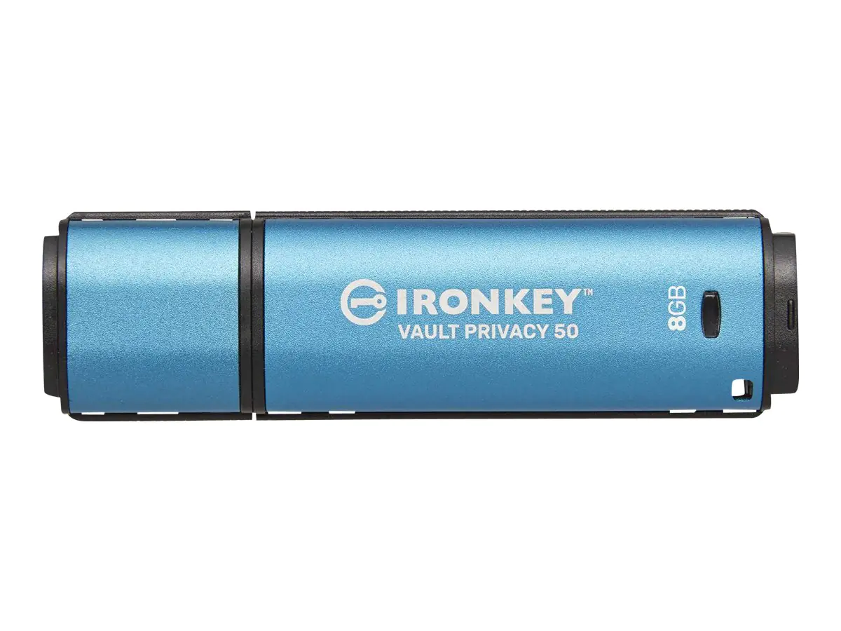 Kingston IronKey Vault Privacy 50 Series - USB-Flash-Laufwerk - verschlüsselt - 8 GB - USB 3.2 Gen 1 - TAA-konform