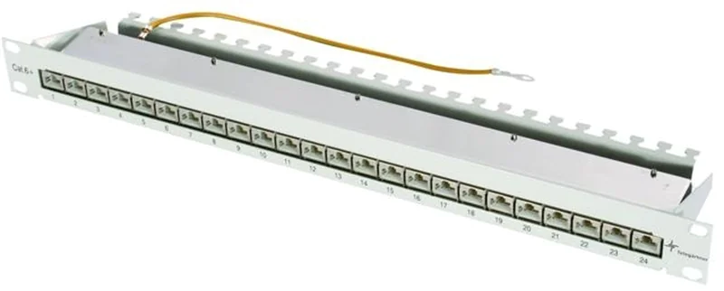 Telegärtner MPP24-HS - Patch Panel - CAT 6a - STP - RJ-45 X 24 - Hellgrau, RAL 7035 - 1U - 48.3 cm (19") Telegärtner MPP24-HS - Patch Panel - CAT 6a - STP - RJ-45 X 24 - Hellgrau, RAL 7035 - 1U - 48.3 cm (19")