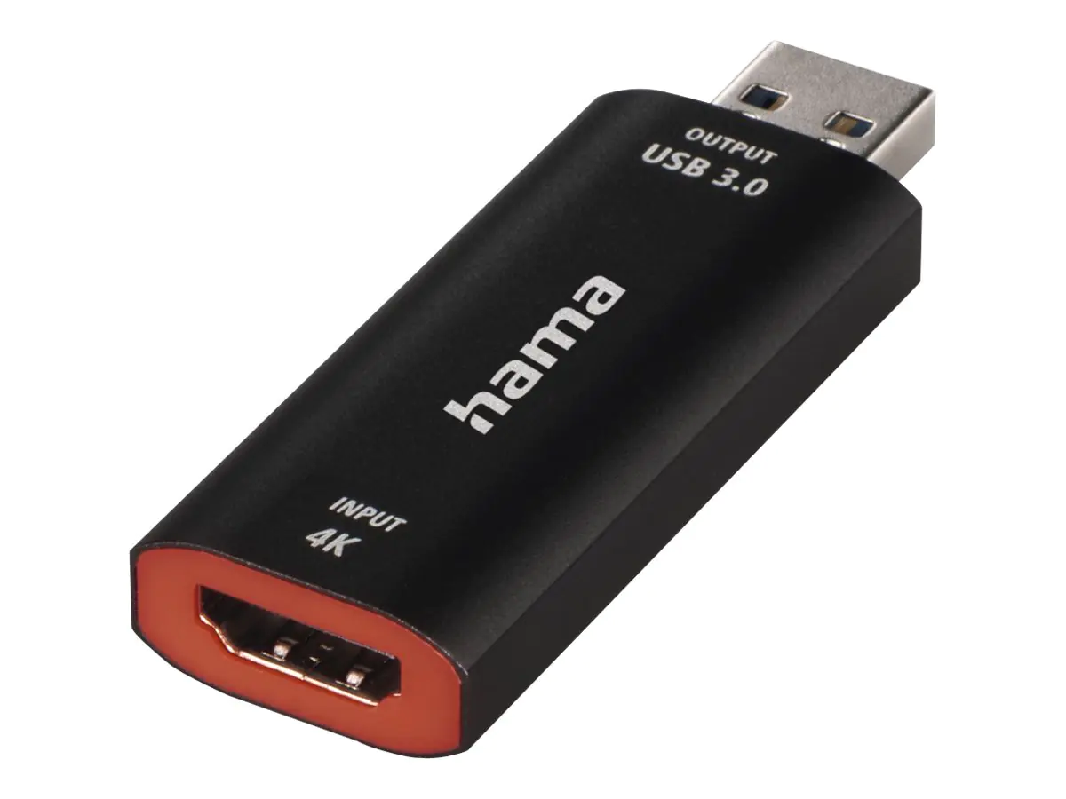 Hama - Videoaufnahmeadapter - USB 3.0 - Schwarz Hama - Videoaufnahmeadapter - USB 3.0 - Schwarz