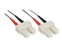InLine - Patch-Kabel - SC (M) zu SC (M) - 3 m - Glasfaser - 50/125 Mikrometer - OM4 - halogenfrei - lila