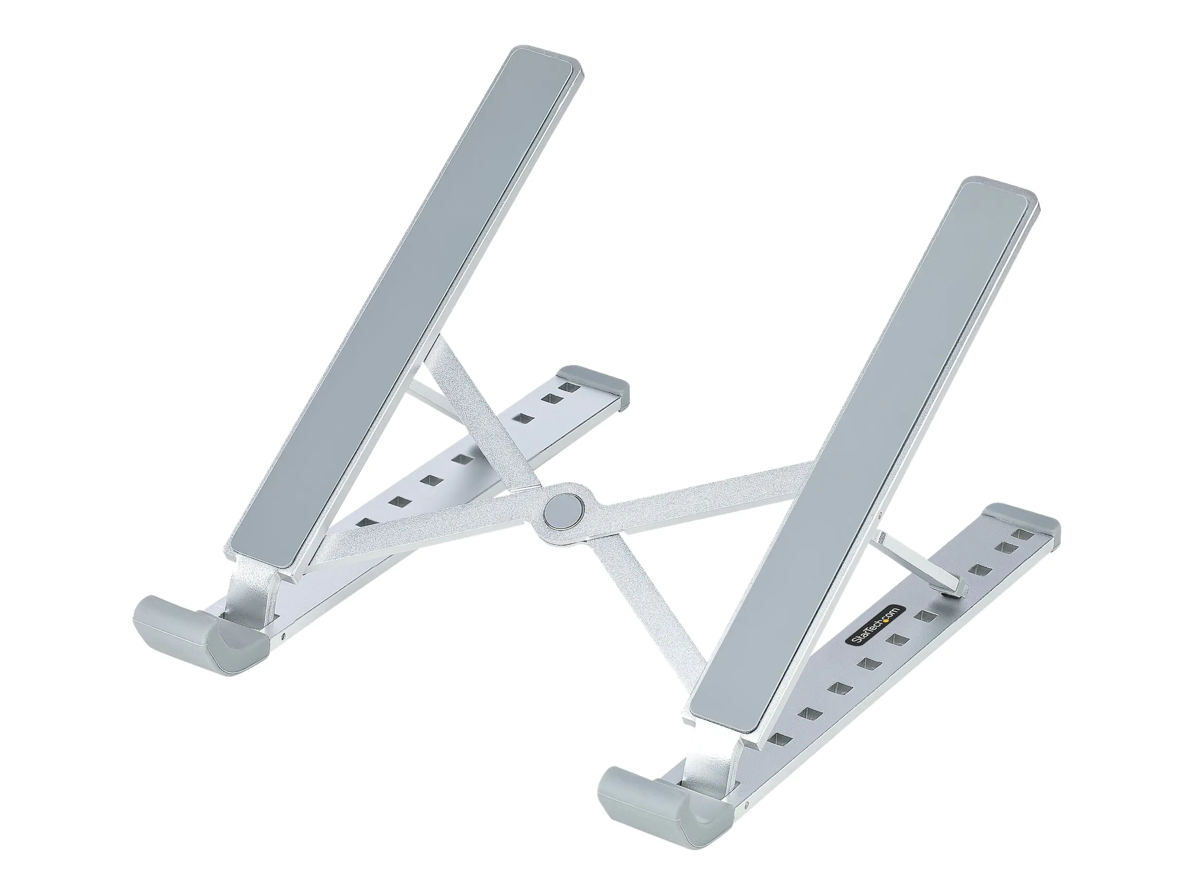 StarTech Foldable Laptop Riser Stand, Portable Height Adjustable Ergonomic Laptop Stand, Ventilated Aluminum Frame Supports 22lb (10Kg), Tilt/Raised/Angled Laptop/Tablet Stand, Collapsible Design - Notebook-Ständer - Desktop - 39.6 cm - bis zu 15,6"
