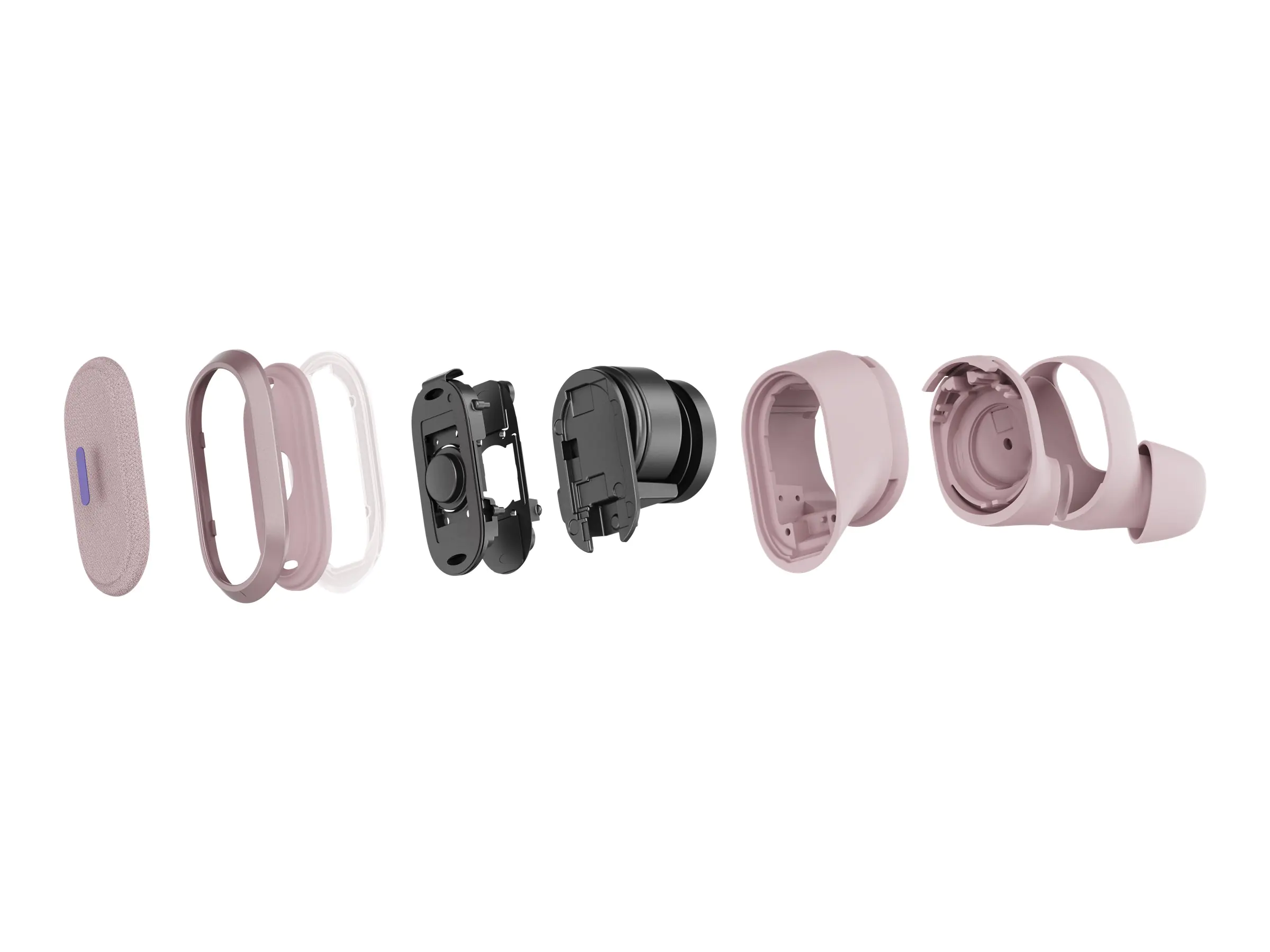 Logitech Zone True Wireless - True Wireless-Kopfhörer mit Mikrofon - im Ohr - Bluetooth - aktive Rauschunterdrückung - rosé