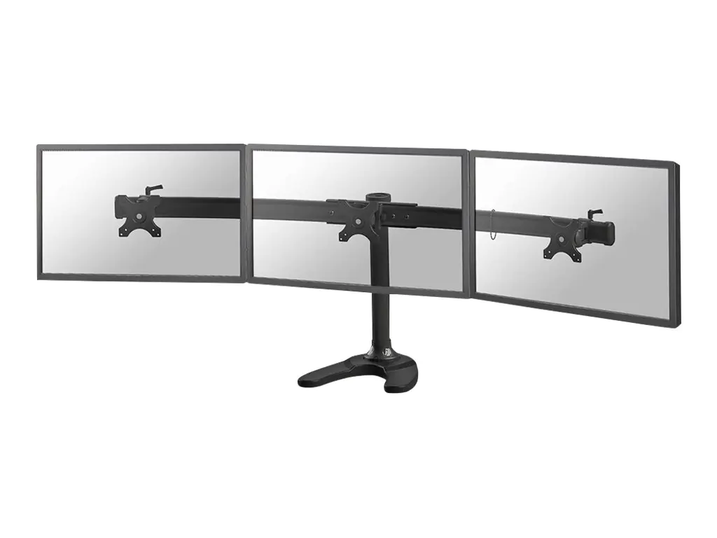 Neomounts FPMA-D700DD3 - Aufstellung - für 3 LCD-Anzeigen - Schwarz - Bildschirmgröße: 25.4-68.6 cm (10"-27") - Schreibtisch-Ständer, Tülle, Tischmontage