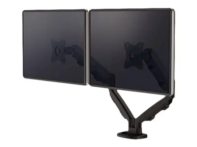 Fellowes Befestigungskit - einstellbarer Doppelarm - für 2 Monitore - Metall - Schwarz, RAL 9017 - Bildschirmgröße: 25.4-76.2 cm (10"-39") 9683401