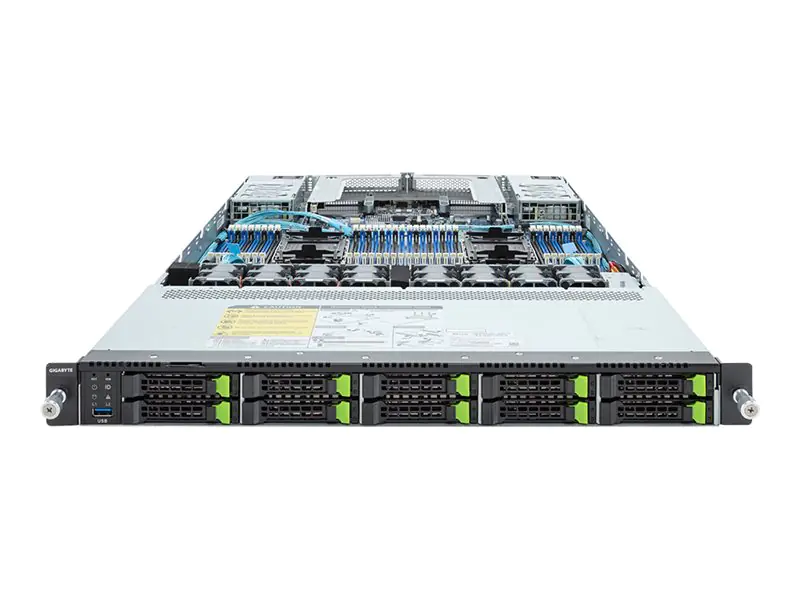 Gigabyte R183-S94 (rev. AAC1) - Server - Rack-Montage - 1U - zweiweg - keine CPU - RAM 0 GB - SATA/PCI Express - Hot-Swap 6.4 cm (2.5") 6NR183S94DR000AAC1