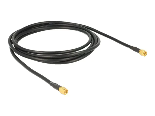 Delock - Antennenkabel - SMA (M) zu SMA (M) - 2 m - LMR-195 - Schwarz