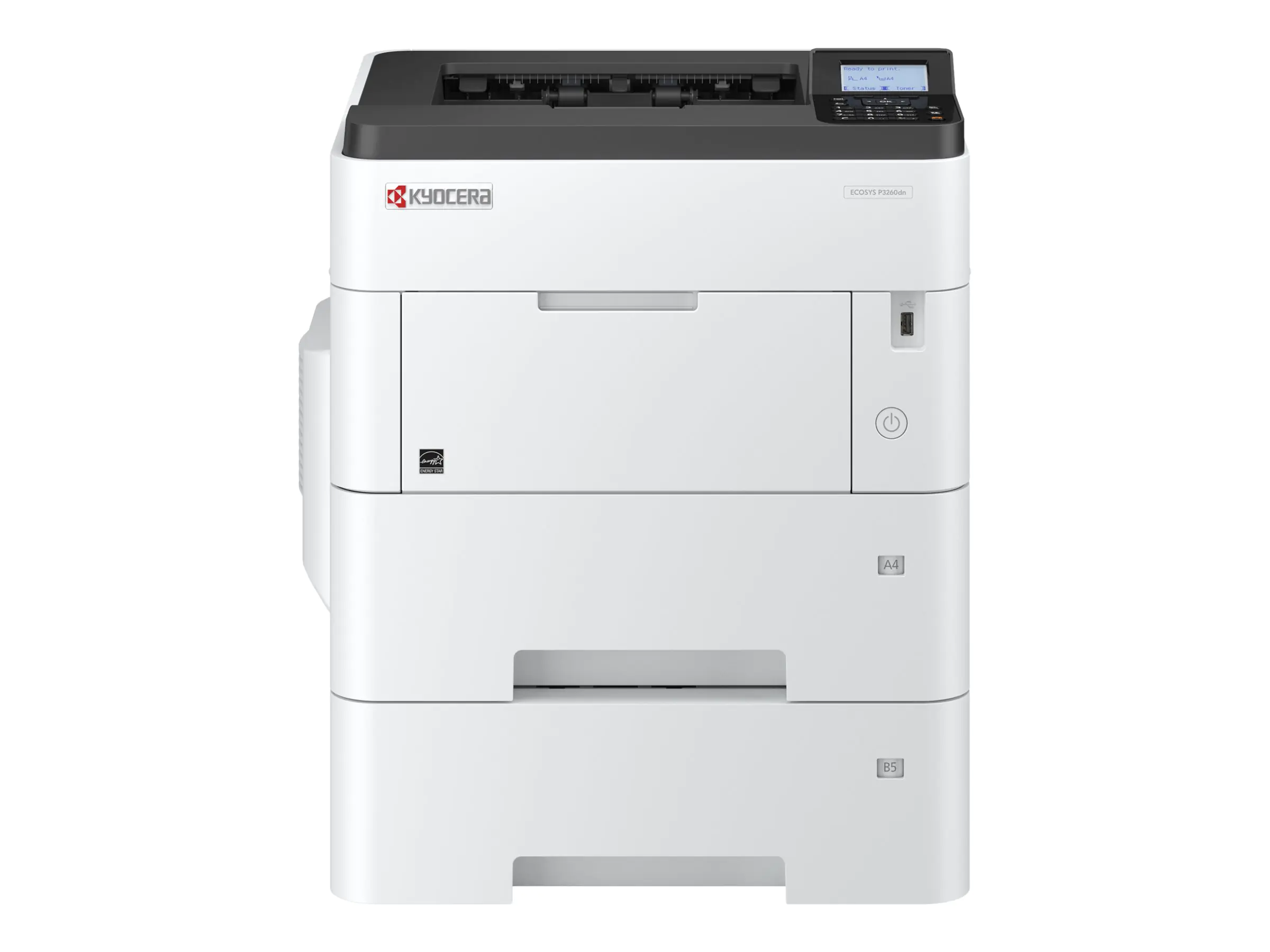 Kyocera ECOSYS P3260dn - Drucker - s/w - Duplex - Laser - A4/Legal - 1200 x 1200 dpi - bis zu 60 Seiten/Min. - Kapazität: 600 Blätter - USB 2.0, Gigabit LAN, USB-Host