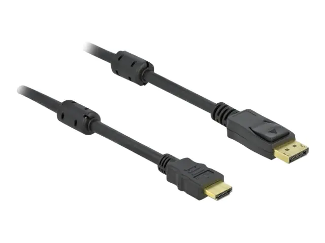 Delock - High Speed - Adapterkabel - DisplayPort männlich Verriegelung zu HDMI männlich - 10 m - Dreifachisolierung - Schwarz - 4K Unterstützung, aktiv