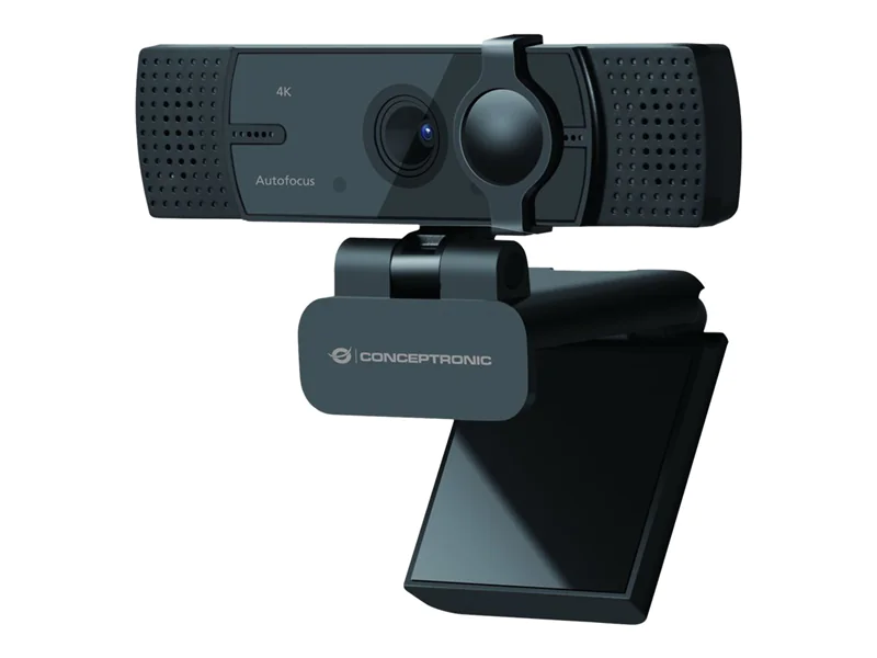 Conceptronic AMDIS07B - Webcam - Farbe - 8,3 MP - 3840 x 2160 - 4K - feste Brennweite - Audio - USB 2.0 - MJPEG, YUY2 - Gleichstrom 5 V