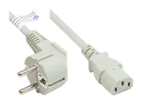 Good Connections P0130-GR030 - 3 m - Netzstecker Typ E+F - C13-Koppler - H05VV-F - 250 V - Weiß