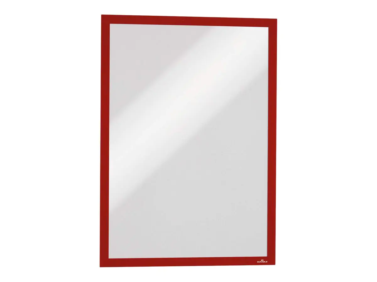 Durable DURAFRAME MAGNETIC - Dokumentenhalterung - für A3 - magnetisch - Rot (Packung mit 5) 486803