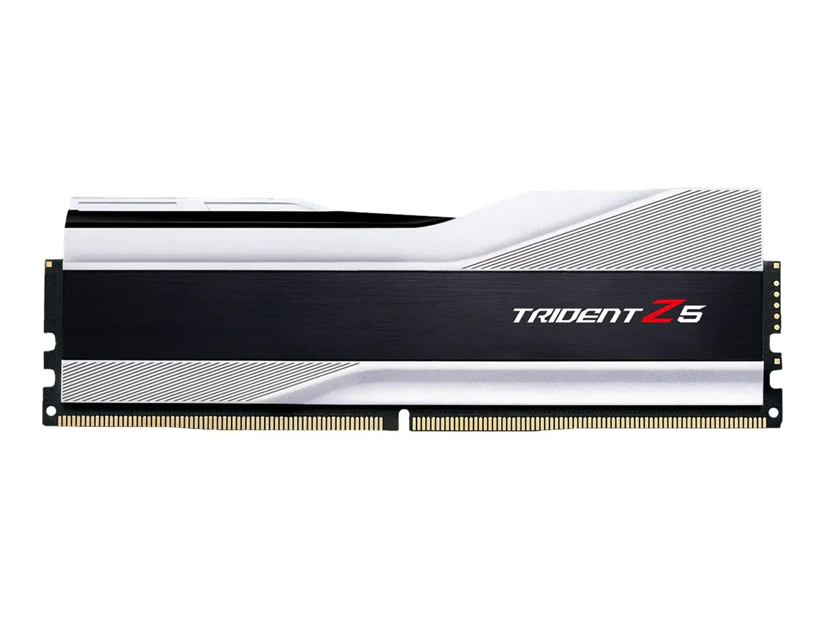 G.Skill Trident Z5 - DDR5 - Kit - 32 GB: 2 x 16 GB - DIMM 288-PIN - 6400 MHz / PC5-51200 - CL32 - 1.4 V - ungepuffert - non-ECC - metallisch silber