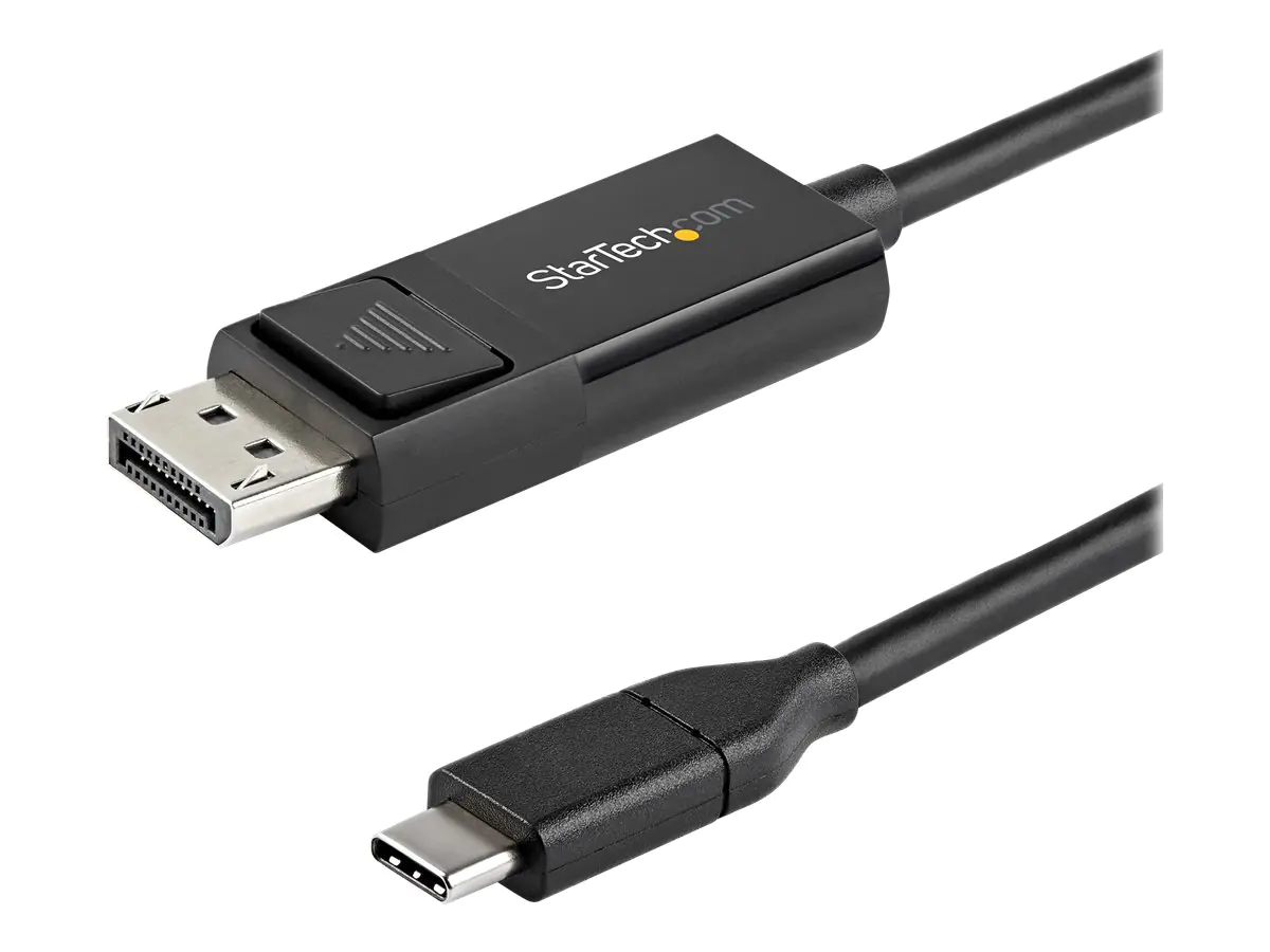 StarTech 3ft (1m) USB C to DisplayPort 1.2 Cable 4K 60Hz, Bidirectional DP to USB-C or USB-C to DP Reversible Video Adapter Cable, HBR2/HDR, USB Type C/Thunderbolt 3 Monitor Cable - 4K USB-C to DP Cable - DisplayPort-Kabel - 24 pin USB-C (M) zu DisplayPor