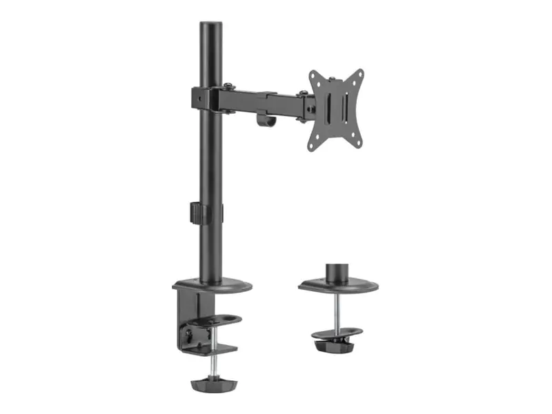 equip - Befestigungskit (Montagearm) - neigbar - für LCD-Display - Kunststoff, Metall - Schwarz - Bildschirmgröße: 43.2-81.3 cm (17"-32") - Schreibtisch