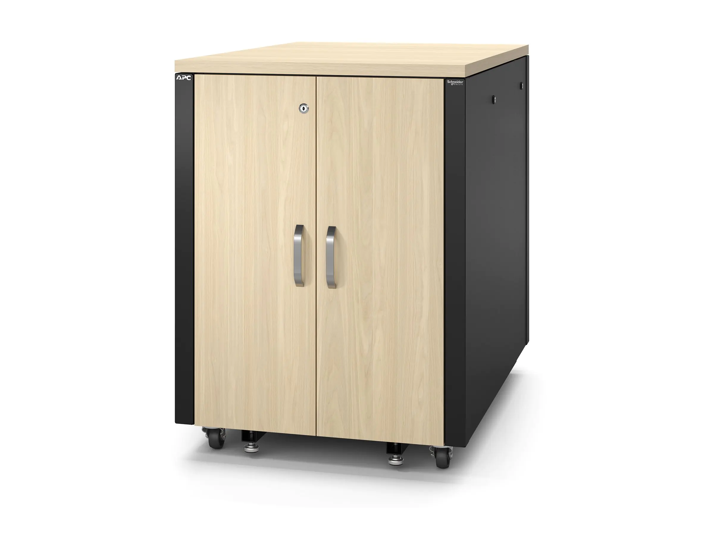 APC NetShelter - Schrank (horizontal) - schallisoliert - Wechselstrom 230 V - Ahorn - 17U - 48.3 cm (19") AR4017IA