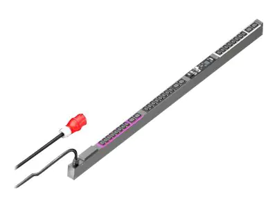 Rittal PDU metered plus - Stromverteilungseinheit - Wechselstrom 400 V - 11 kW - 3 Phasen - Ausgangsanschlüsse: 30 (6 x IEC 60320 C19, 24 x IEC 60320 C13) 7979536