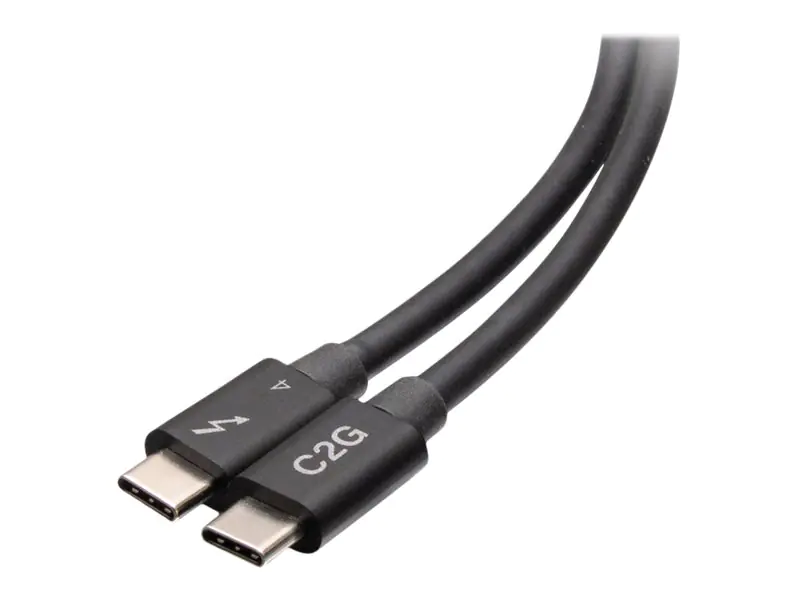 C2G 1.5ft Thunderbolt 4 USB C Cable - USB C to USB C - 40Gbps - M/M - Thunderbolt-Kabel - 24 pin USB-C (M) zu 24 pin USB-C (M) - USB 3.2 / DisplayPort 2.1 / Thunderbolt 4 - 30 V - 50 cm - unterstützt 4K 60 Hz (4096 x 2160), USB-Stromversorgung (100 W), Su