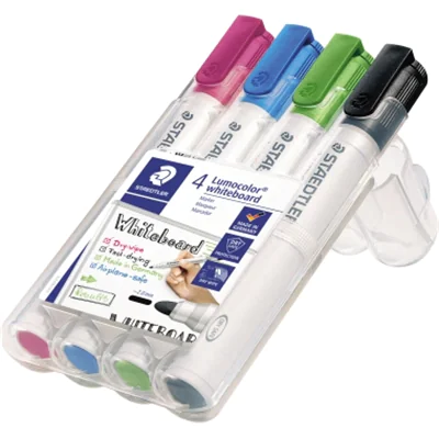 STAEDTLER Whiteboardmarker Lumocolor 351 WP4-1 sort. 4 St/Pack STAEDTLER Whiteboardmarker Lumocolor 351 WP4-1 sort. 4 St/Pack