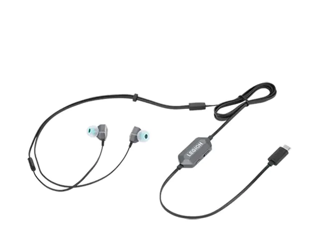 Lenovo Legion E510 - Ohrhörer mit Mikrofon - im Ohr - kabelgebunden - USB-C - dunkelgrau