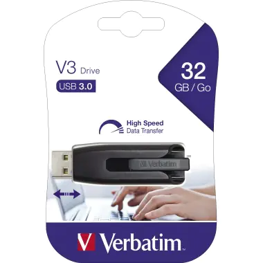 Verbatim Store 'n' Go V3 - USB-Flash-Laufwerk - 32 GB - USB 3.2 Gen 1 Verbatim Store 'n' Go V3 - USB-Flash-Laufwerk - 32 GB - USB 3.2 Gen 1