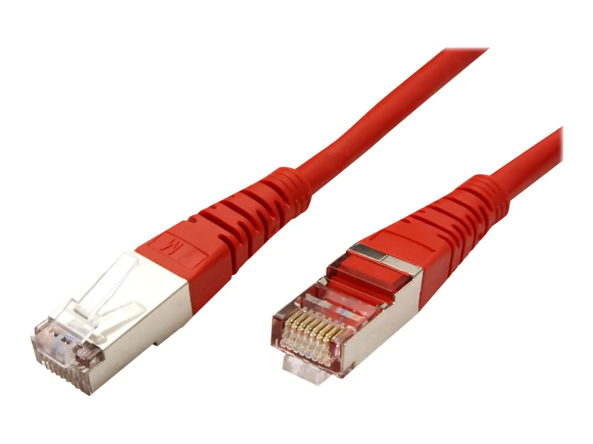 Roline - Patch-Kabel - RJ-45 (M) zu RJ-45 (M) - 50 cm - SF/UTP - CAT 5e - geformt - Rot