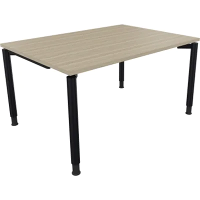Schreibtisch Vierfuß Rundrohr B1400xT1000xH680-820 an/Eiche Natur Schreibtisch Vierfuß Rundrohr B1400xT1000xH680-820 an/Eiche Natur