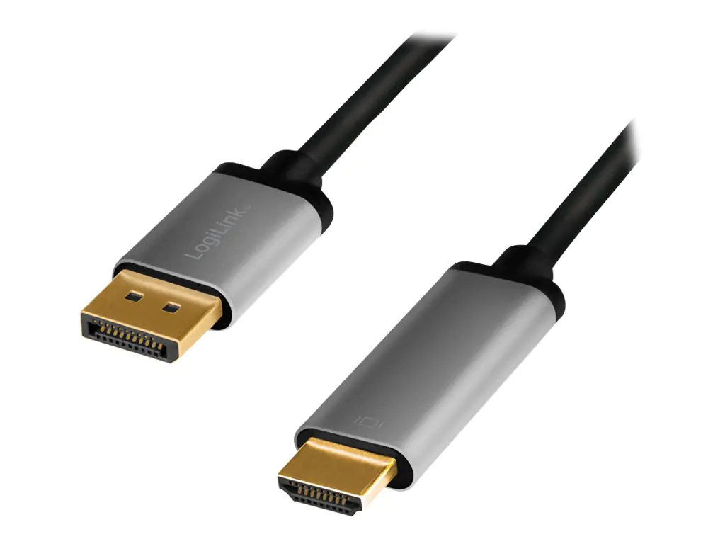 LogiLink Adapterkabel - DisplayPort männlich zu HDMI männlich - 2 m - Dreifachisolierung -