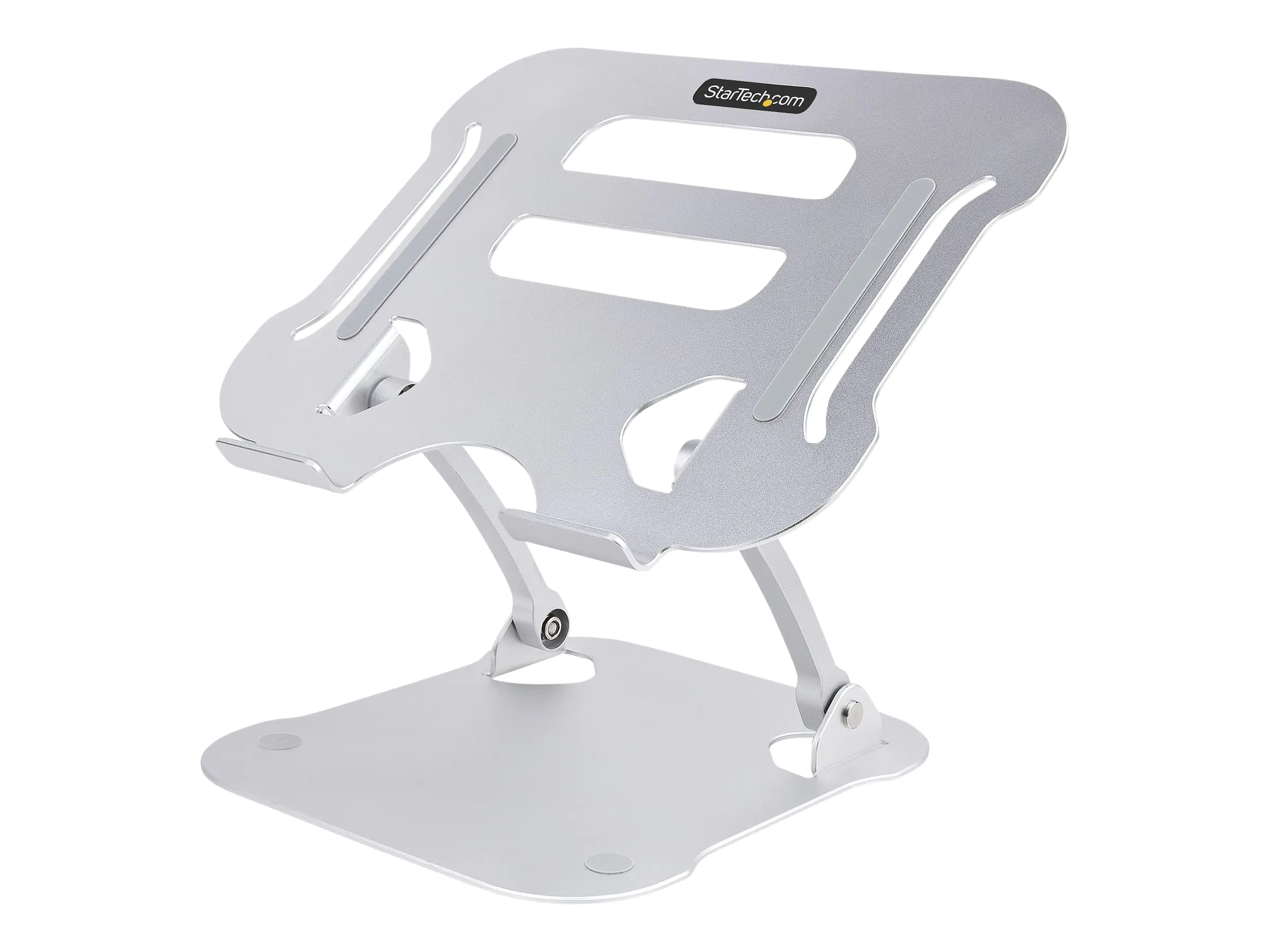StarTech Laptop Stand for Desk, Ergonomic Laptop Stand Adjustable Height, Aluminum, Portable, Supports up to 22lb (10kg), Foldable Laptop Holder for Desk - Angled Notebook Computer Riser/Lift (ADJ-LAPTOP-RISER) - Notebook-Ständer - Tisch montierbar - Silb StarTech Laptop Stand for Desk, Ergonomic Laptop Stand Adjustable Height, Aluminum, Portable, Supports up to 22lb (10kg), Foldable Laptop Holder for Desk - Angled Notebook Computer Riser/Lift (ADJ-LAPTOP-RISER) - Notebook-Ständer - Tisch montierbar - Silb