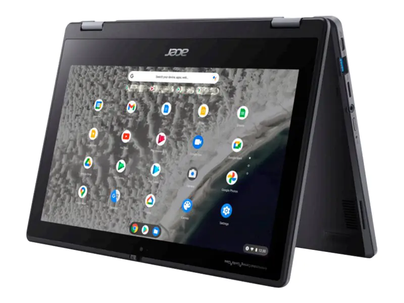 Acer Chromebook Spin 511 R753TN - Flip-Design - Intel Celeron N5100 / 1.1 GHz - Chrome OS (with Chrome Education Upgrade) - UHD Graphics - 4 GB RAM - 32 GB eMMC - 29.46 cm (11.6") IPS Touchscreen 1366 x 768 (HD) - Wi-Fi 6 - Schiefer schwarz - kbd: Deutsch