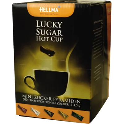 Hellma Zucker Lucky Sugar Hot Cup 60115043 4,5g 500 St./Pack. Hellma Zucker Lucky Sugar Hot Cup 60115043 4,5g 500 St./Pack.