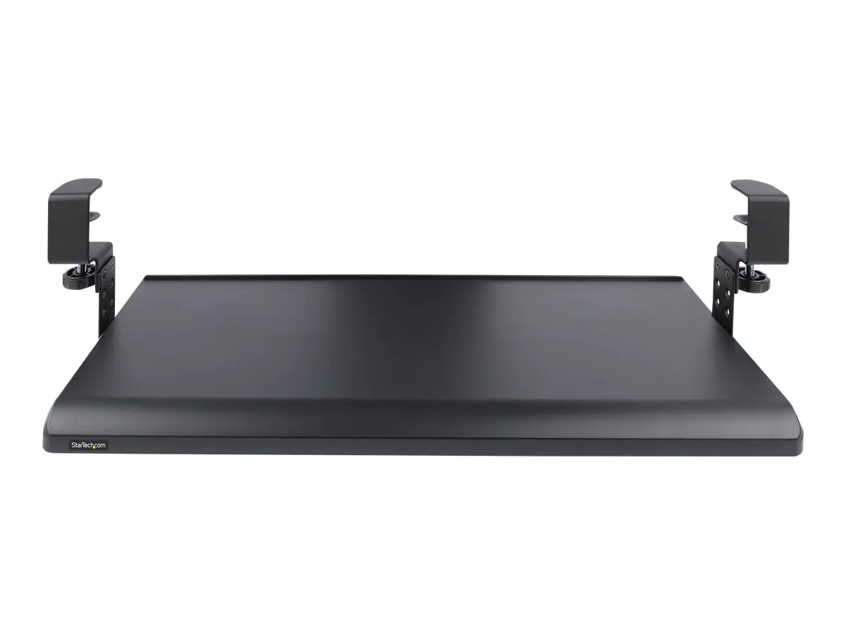 StarTech Under-Desk Keyboard Tray, Clamp-on Keyboard Holder, Supports up to 12kg (26.5lb), Sliding Keyboard and Mouse Drawer with C-Clamps, Height Adjustable Keyboard Tray - Black - Ergonomic Keyboard Tray (KEYBOARD-TRAY-CLAMP1) - Tastatur-Tablett - unter