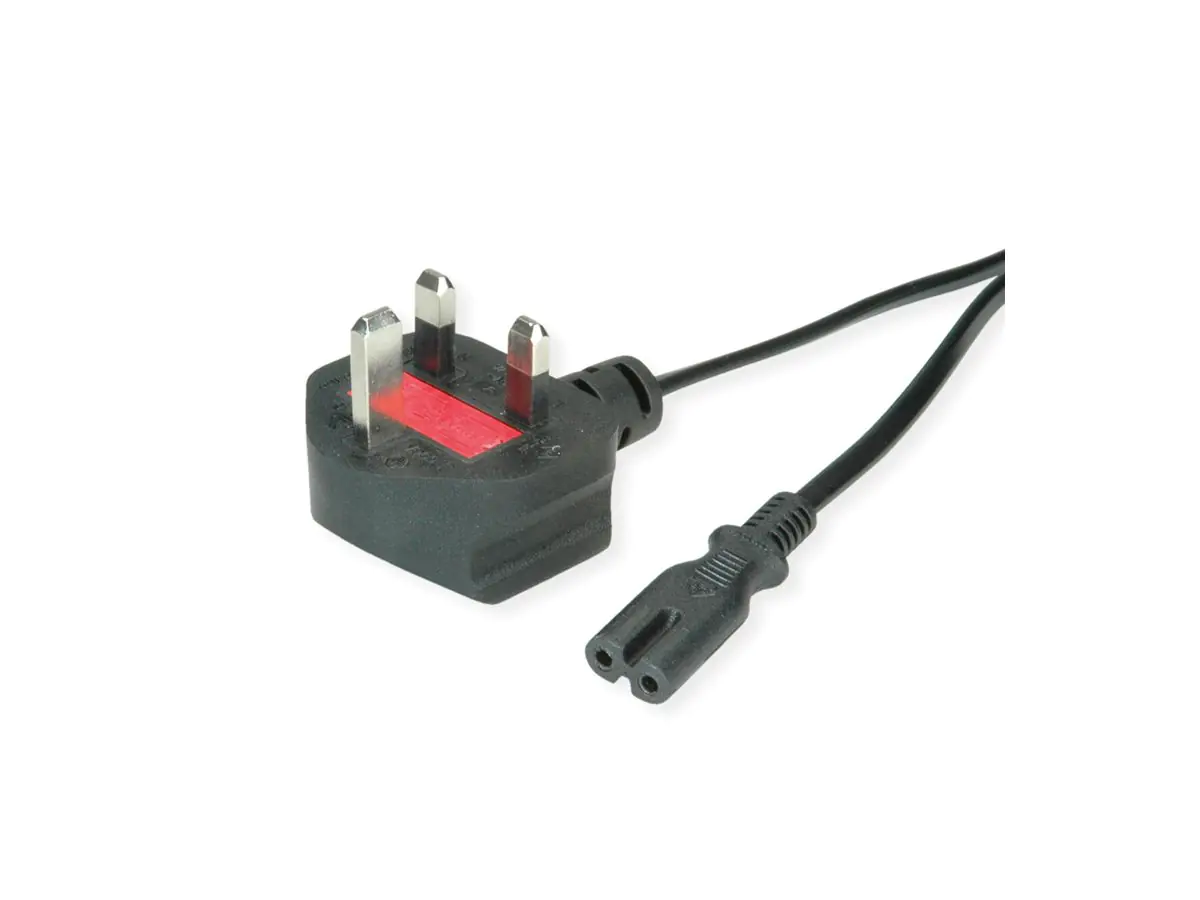 VALUE Stromkabel - BS 1363 (M) gewinkelt zu power IEC 60320 C7 gerade 19.99.2017