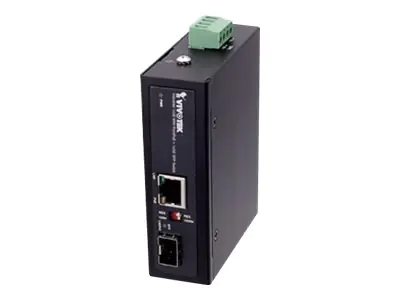 VIVOTEK AW-IHH-0200 - Switch - unmanaged 1x 10/100/1000 (PoE+) - 1 x Gigabit SFP