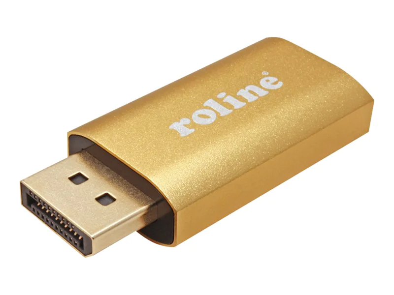 Roline Gold - Videoadapter - DisplayPort männlich zu HDMI weiblich - Gold - aktiv