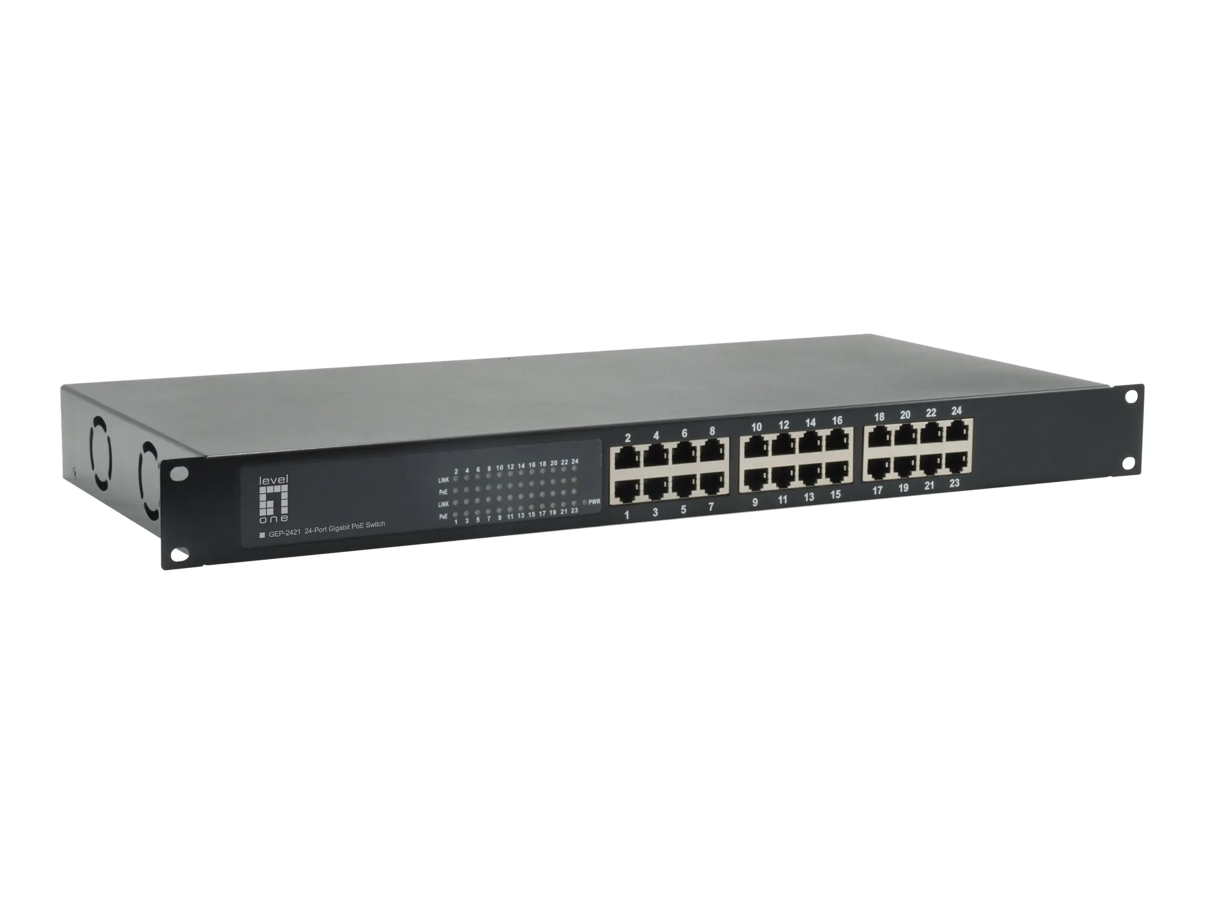 LevelOne GEP-2421W150 - Switch - 24 x 10/100/1000 (PoE) - an Rack montierbar - PoE+ (150 W)