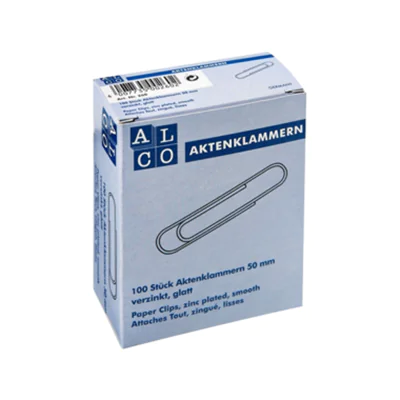 ALCO Aktenklammer 260 50mm glatt vernickelt/eckig 100 St./Pack. ALCO Aktenklammer 260 50mm glatt vernickelt/eckig 100 St./Pack.