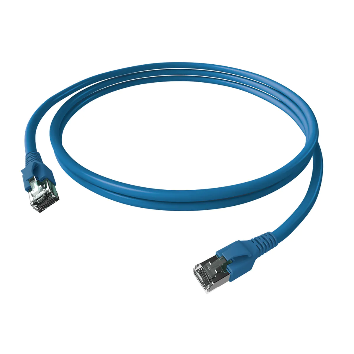 EasyLan CP1KBBBBB0100 FlexBoot Patchkabel Kat.6A ISO/IEC geschirmt blau 4PPoE 10