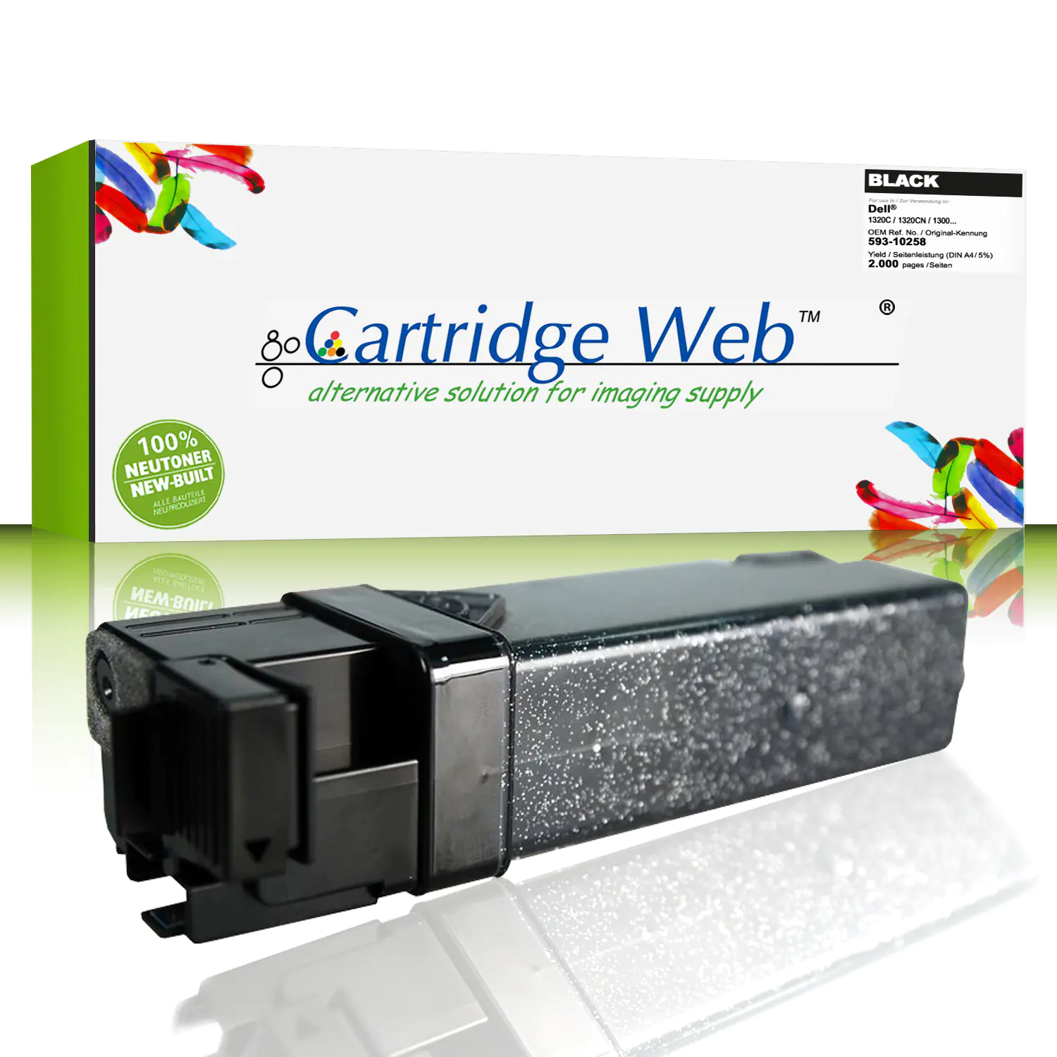 CartridgeWeb Toner kompatibel zu Dell 593-10258 DT615 schwarz 2.000 Seiten 1 Stück CartridgeWeb Toner kompatibel zu Dell 593-10258 DT615 schwarz 2.000 Seiten 1 Stück