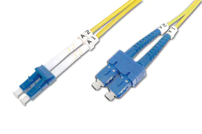 DIGITUS - Patch-Kabel - LC Single-Modus (M) zu SC Single-Modus (M) - 2 m - Glasfaser - 9/125 Mikrometer - OS2 - geschirmt, halogenfrei - Gelb DIGITUS - Patch-Kabel - LC Single-Modus (M) zu SC Single-Modus (M) - 2 m - Glasfaser - 9/125 Mikrometer - OS2 - geschirmt, halogenfrei - Gelb