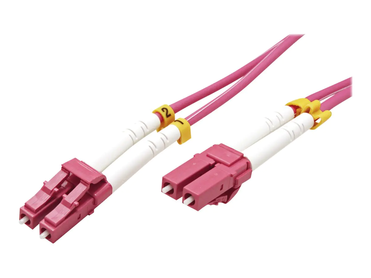 VALUE - Netzwerkkabel - LC Multi-Mode (M) zu LC Multi-Mode (M) - 0.5 m - Glasfaser - 50/125 Mikrometer - OM4 - violett