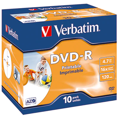 Verbatim DVD-R 43521 16x 4,7GB 120Min. Jewelcase 10 St./Pack Verbatim DVD-R 43521 16x 4,7GB 120Min. Jewelcase 10 St./Pack
