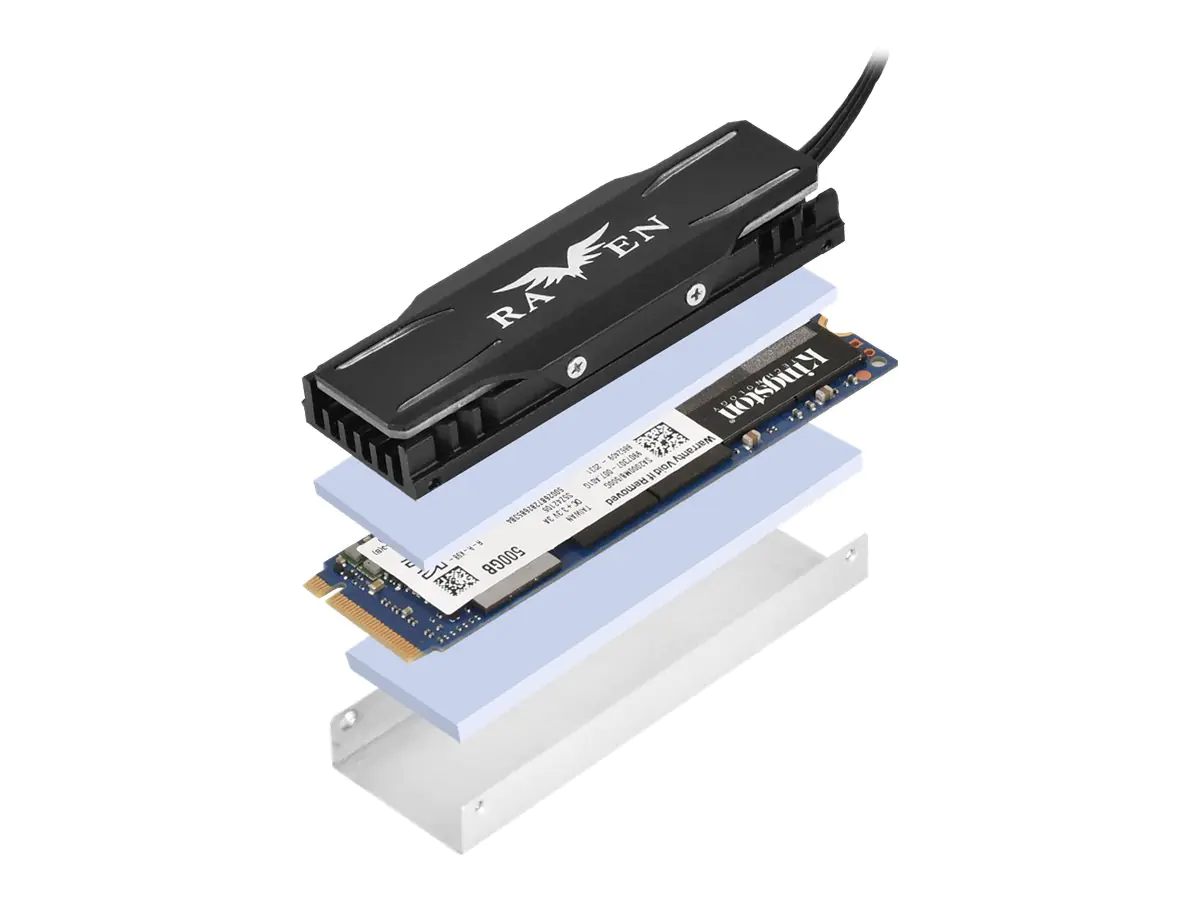 SilverStone TP03-ARGB - Solid State Drive Kühlkörper - Schwarz